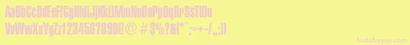 PlaketteserialBold Font – Pink Fonts on Yellow Background