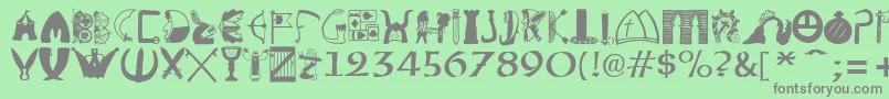 BriaroakShire Font – Gray Fonts on Green Background