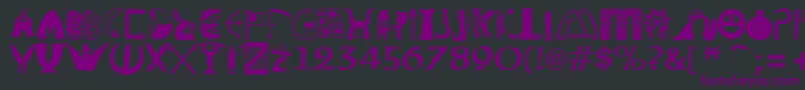 BriaroakShire Font – Purple Fonts on Black Background