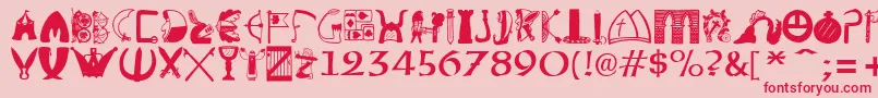 BriaroakShire Font – Red Fonts on Pink Background