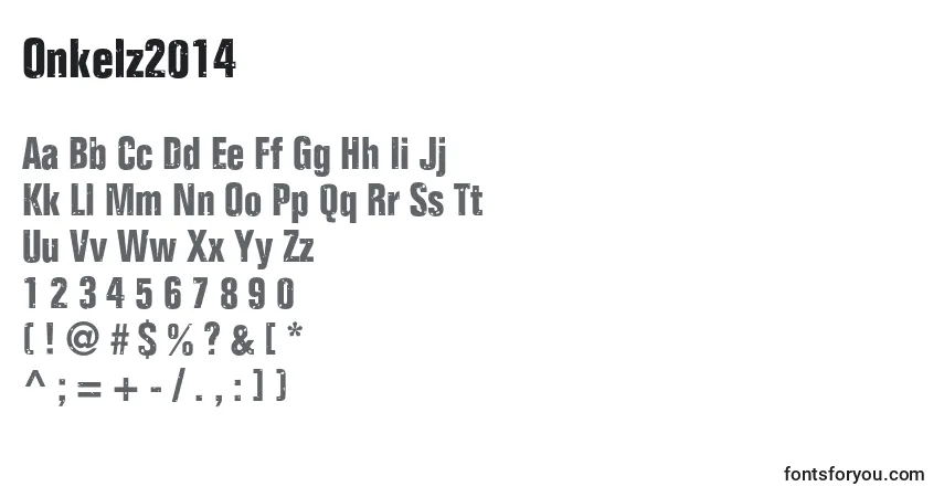 Czcionka Onkelz2014 – alfabet, cyfry, specjalne znaki