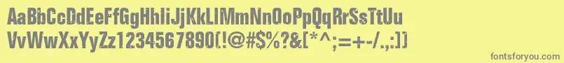 Onkelz2014 Font – Gray Fonts on Yellow Background