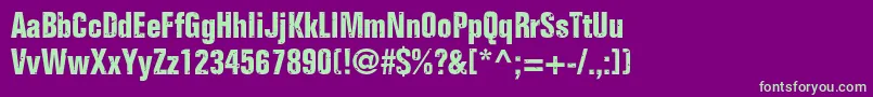 Onkelz2014 Font – Green Fonts on Purple Background