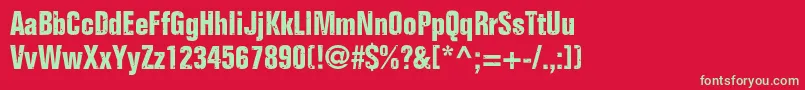 Onkelz2014 Font – Green Fonts on Red Background