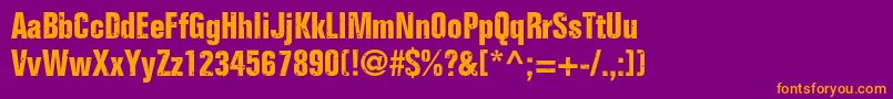 Onkelz2014 Font – Orange Fonts on Purple Background