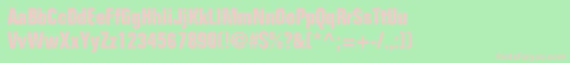 Onkelz2014-fontti – vaaleanpunaiset fontit vihreällä taustalla