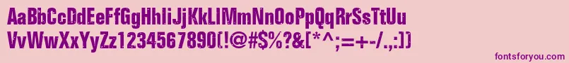 Onkelz2014 Font – Purple Fonts on Pink Background