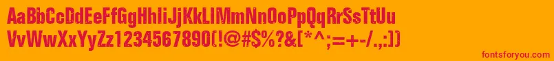 Onkelz2014 Font – Red Fonts on Orange Background