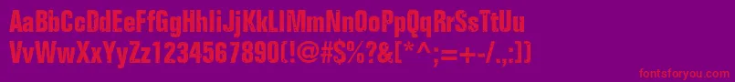 Onkelz2014 Font – Red Fonts on Purple Background