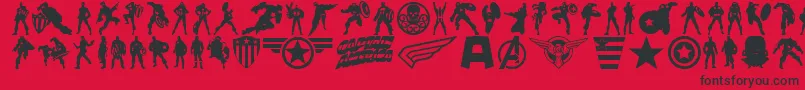 Supersoldier Font – Black Fonts on Red Background