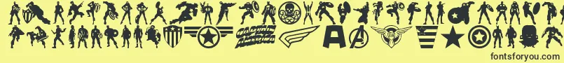 Supersoldier Font – Black Fonts on Yellow Background