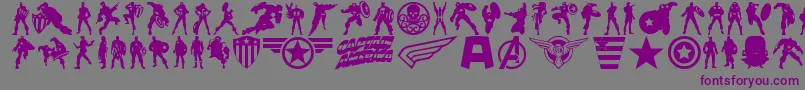 Supersoldier Font – Purple Fonts on Gray Background