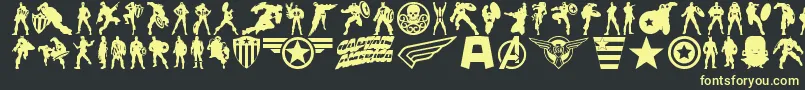 Supersoldier Font – Yellow Fonts on Black Background