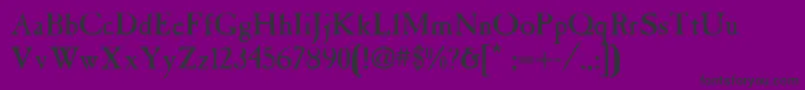 Czcionka Tintinabulation – czarne czcionki na fioletowym tle