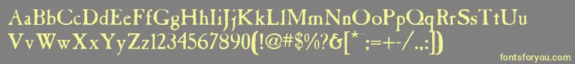 Tintinabulation Font – Yellow Fonts on Gray Background
