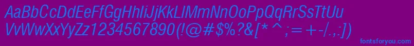 MilfcdI Font – Blue Fonts on Purple Background