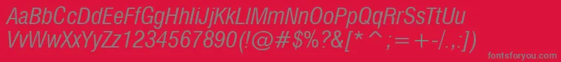 MilfcdI Font – Gray Fonts on Red Background