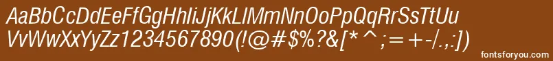 フォントMilfcdI – 茶色の背景に白い文字