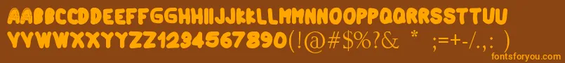 Artindo Font – Orange Fonts on Brown Background