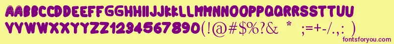 Artindo Font – Purple Fonts on Yellow Background