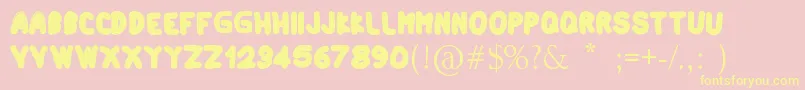 Artindo Font – Yellow Fonts on Pink Background