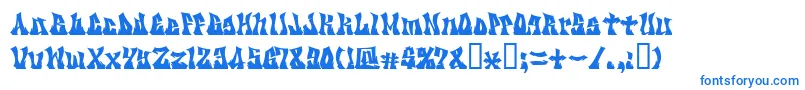 Шрифт Kzgravity – синие шрифты на белом фоне