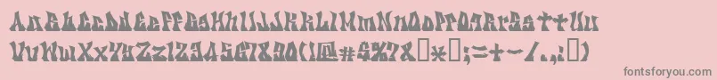 Kzgravity Font – Gray Fonts on Pink Background