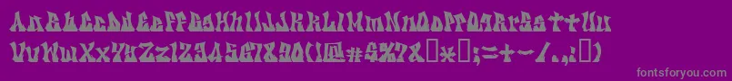 Kzgravity Font – Gray Fonts on Purple Background