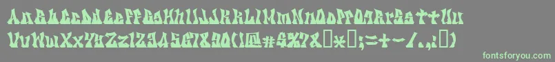 Шрифт Kzgravity – зелёные шрифты на сером фоне