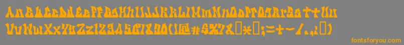 Kzgravity Font – Orange Fonts on Gray Background