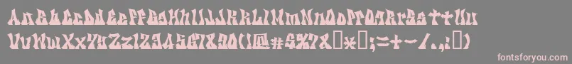 Kzgravity-fontti – vaaleanpunaiset fontit harmaalla taustalla