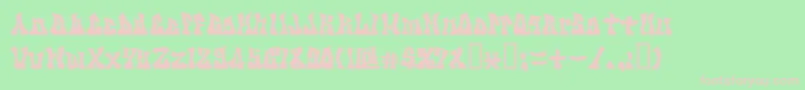 Czcionka Kzgravity – różowe czcionki na zielonym tle