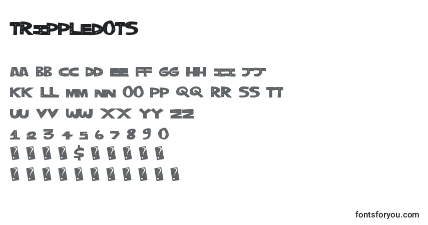 Trippledots-fontti – aakkoset, numerot, erikoismerkit