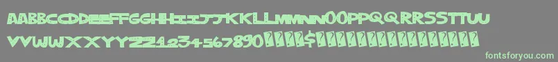 Trippledots Font – Green Fonts on Gray Background