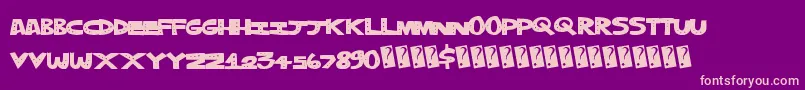 Trippledots Font – Pink Fonts on Purple Background