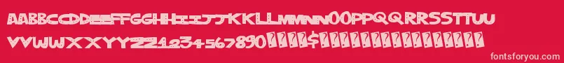 Trippledots Font – Pink Fonts on Red Background