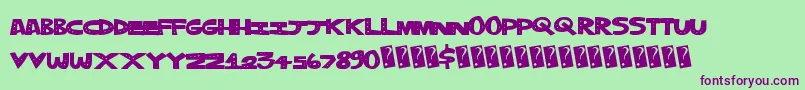 Trippledots Font – Purple Fonts on Green Background