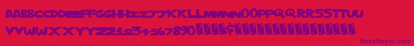 Trippledots Font – Purple Fonts on Red Background