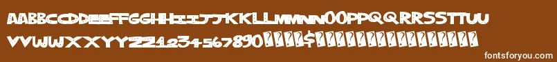 Trippledots Font – White Fonts on Brown Background