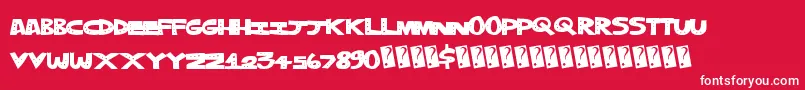 Trippledots Font – White Fonts on Red Background