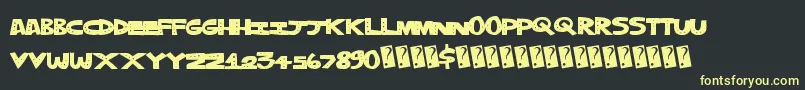 Trippledots Font – Yellow Fonts on Black Background
