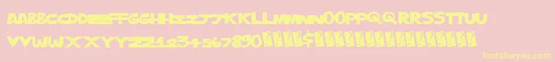 Trippledots Font – Yellow Fonts on Pink Background