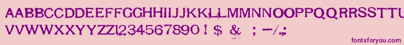 RespessCapitalsHeavy Font – Purple Fonts on Pink Background