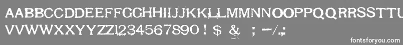 RespessCapitalsHeavy Font – White Fonts on Gray Background