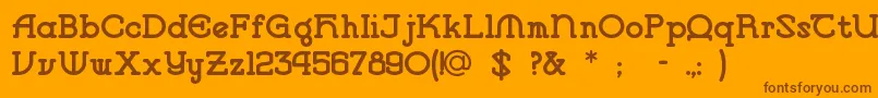 Vlaanderenround Font – Brown Fonts on Orange Background