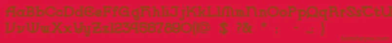 Vlaanderenround Font – Brown Fonts on Red Background
