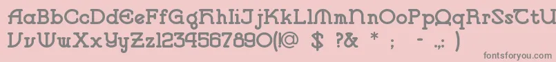 Vlaanderenround Font – Gray Fonts on Pink Background