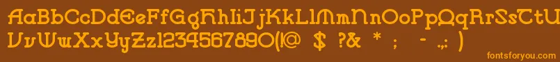 Vlaanderenround Font – Orange Fonts on Brown Background