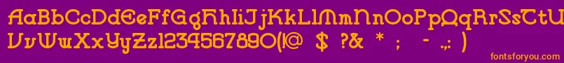 Vlaanderenround Font – Orange Fonts on Purple Background