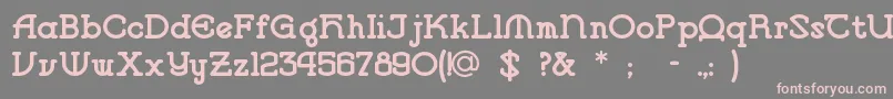 Vlaanderenround Font – Pink Fonts on Gray Background
